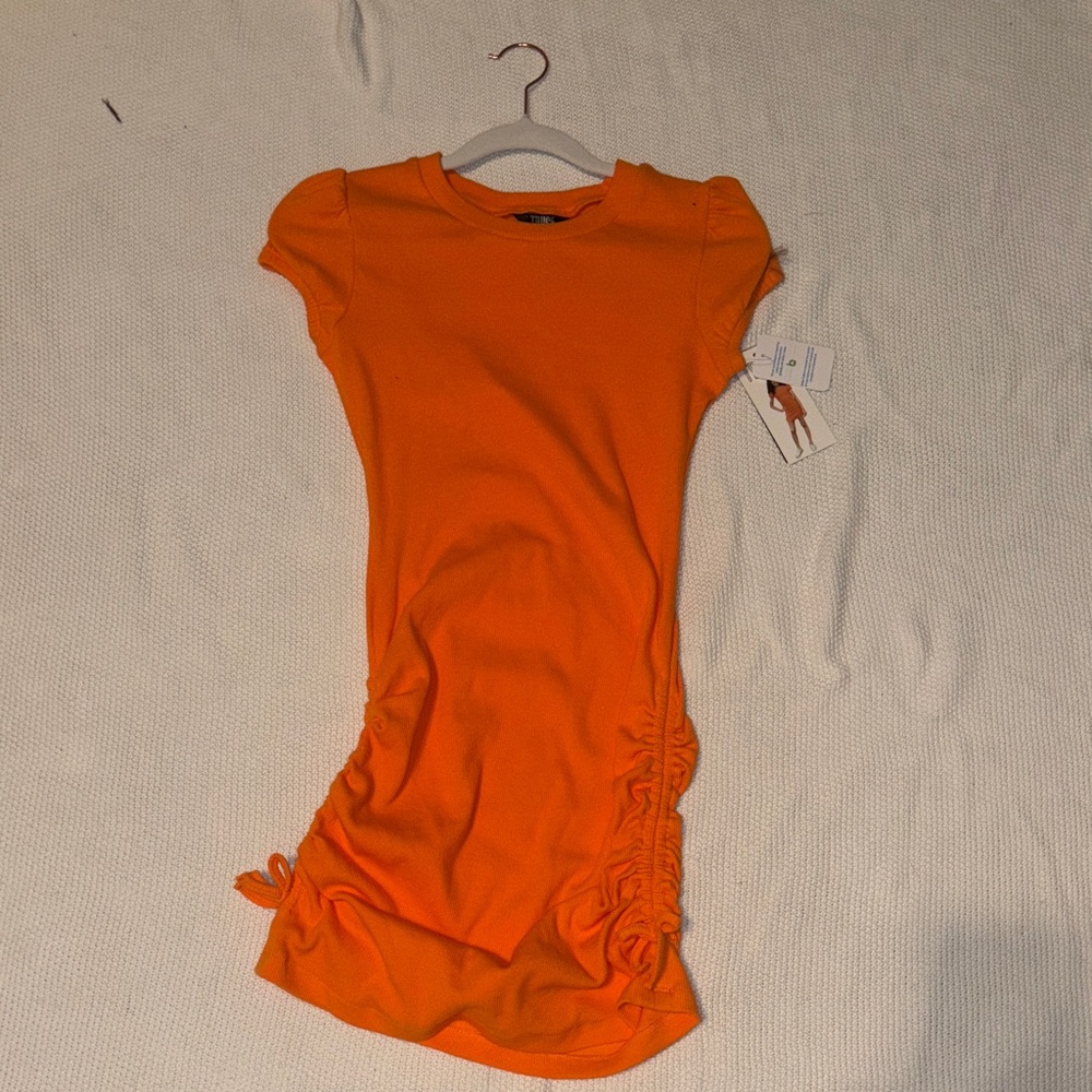 Orange Casual Kids Dress